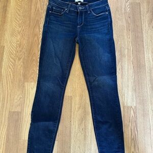 PAIGE Dark Blue Verdugo Ankle Skinny Jeans